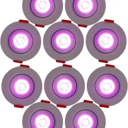 LED Ceiling COB Spot Light - 3 Watt - Round - Pink (Pack Of 10) | 3w cob Light || led Lights for Decoration | Recessed Ceiling Lamp-8