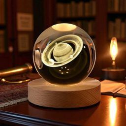 3D Crystal Ball Table Lamp with Wooden Base Table Lamp-image-98