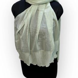 Solid Georgette Women White Fancy Scarf, Stole, Scarf-image-19