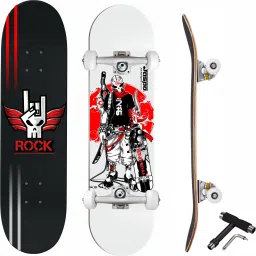 Being Skull (31X 8) inches Complete Fully Assembled 7 Layer Canadian Maple Skateboard for Kids/Boys/Girls/Youth/Adults – Made in India 31 inch x 8 inch Skateboard-83