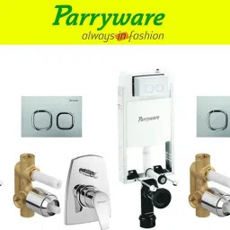 Half Frame Concealed Cistern, with divater body upper edge set of 2 pic 320 Dual Flush Tank-picture-2