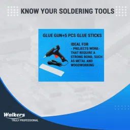 walkers Basic Bundle Electric 25W Soldering Iron Machine Tool Kit - Set of 9 with Flux Paste and Wire 25 W Simple image 4