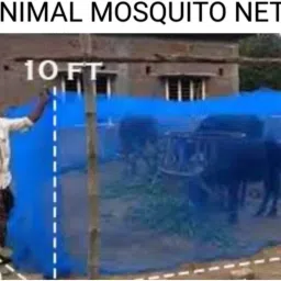 chirag HDPE - High Density Poly Ethylene Adults Washable MULTICOLOR HDPE MOSQUITO NET FOR ANIMALS 10X10 Mosquito Net image 3