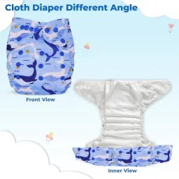bembika A Plus Printed Cloth Diaper With 3-Layer Micro Fiber inserts for Baby - L image 3