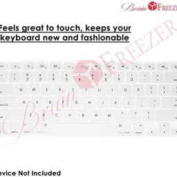 J Premium Ultra Thin Keyboard Cover Protector for MacBook Air 13" A2179, A2337 M1 Chip (Year 2020+) White Keyboard Skin image 2