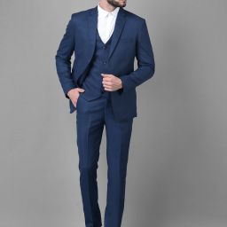 Men 3-Piece Formal Suit Solid Suit-image-73