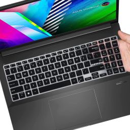 Saco Black,Silicone Skin Keyboard Protector Cover Compatible for 2024 ASUS Vivobook 16X K3605ZC-RP587WS | K3605ZF-RP258WS| K3605ZU-RP304WS Laptop Keyboard Skin-picture-0