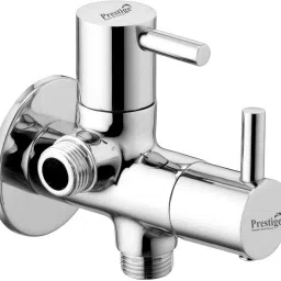 Dove 2 in 1 Angle Valve for Pipe Connection in Bathroom with Wall Flange Angle Cock Faucet-image-4