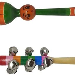 Wooden Rattle Toys Combo of 2 jingle rattle toy for your child Pack of 2 Rattle-12