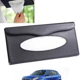 Black Car Tissue Holder Rectangle Leatherite/Include Tissue/Save Space-047 Vehicle Tissue Dispenser-image-70