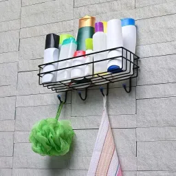 Bathroom Shelf / Kitchen Shelf / Storage Rack Iron Wall Shelf-image-100