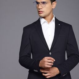 raymond Men Solid Single Breasted Formal Blazer-picture-40
