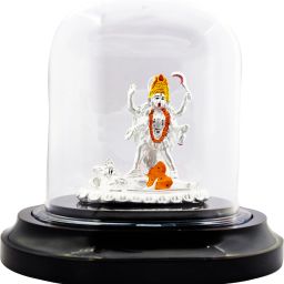 999 Pure Silver Ganesha/Vinayaka Beautiful Idol/Statue/Murti with Acrylic Base Decorative Showpiece - 3 cm-image-59