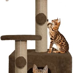 Soft Fur Activity 25(Brown) Free Standing Cat Tree-26