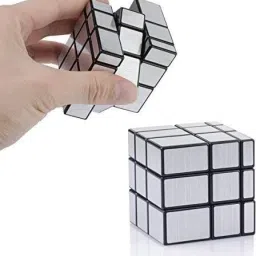hastika Mirror Cube 3x3x3 Speed Cube 3x3 Mirror Blocks Cube Different Shapes Silver Cube image 4