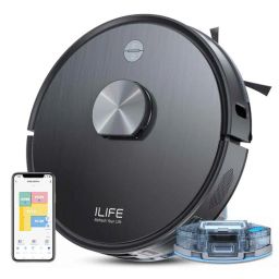 ILIFE A20 Pro Robotic Vacuum Cleaner With Advanced LiDAR Navigation, 6500Pa Strong Suction, Simultaneous Vac And Mop, 5200mAh Large Battery, Multi Floor Mapping, Customized Cleaning, Wi-Fi/App, Alexa & Gh (Dove Gray)-image-37