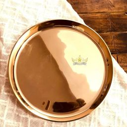 Bronze Dinner Thali/Kansa Handmade thali for Dinner 11 Inch (Weight 700- 750 Gram) Dinner Set-image-21