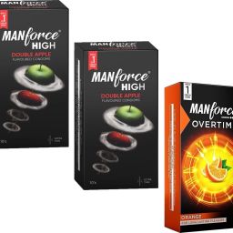 Double Apple 2 And Orange Flavoured Dotted Condom-image-68