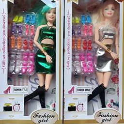 Long Hair Doll with Foldable Hands & Legs With Shoes (Pack of 2)-38