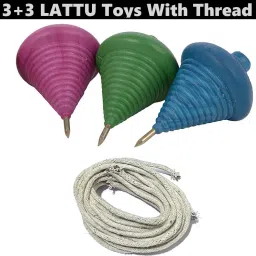 Lattu Dori (Pack of 6 Pcs) Lattu Thread/Nada White Thread use of Lattu Spinning-image-69