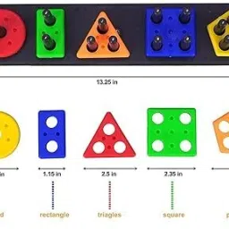 ebbstone Angle Geometric Plastic Blocks, Sorting & Stacking Toys for Toddlers and Kids image 4
