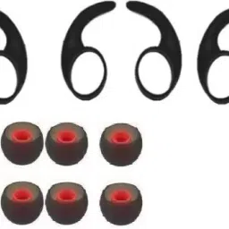 YTM Earbuds For Rockerz 255 In The Ear Headphone Cushion (Pack of 8, Black, Red) In The Ear Headphone Cushion-image-24