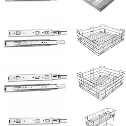 sanjari Basket21X20X4Sheet Cutlery21X20X6Plain Basket21X20X8Thali Basket 10X20X17Pullout Stainless Steel Kitchen Trolley-picture-45