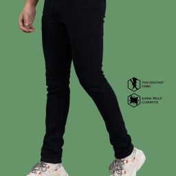 Men Slim Mid Rise Black Jeans-image-29