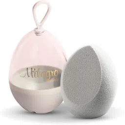 Velvet Makeup Sponge Soft Microfiber Bristles Puff Blender for Make Up (Grey)-image-10