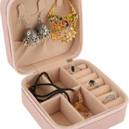 Compact Travel Jewelry Storage Organizer Box Locking Carabiner-image-28
