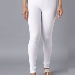 elleven Solid Cotton Churidar Leggings-image-17