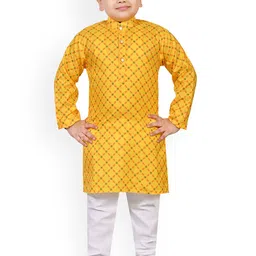 BAESD Boys Ethnic Motifs Printed Regular Kurta With Churidar-41