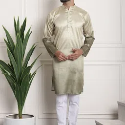 SOJANYA Geometric Woven Design Kurta With Churidar-image-97