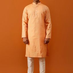 Streaks & Crosses Ethnic Motifs Mandarin Collar Kurta with Churidar-image-10