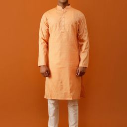 Streaks & Crosses Ethnic Motifs Mandarin Collar Kurta with Churidar-image-49