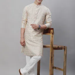 SOJANYA Geometric Embroidered Thread Work Kurta With Churidar-picture-18