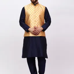 MAG Regular Kurta With Churidar & Nehru Jacket image 1