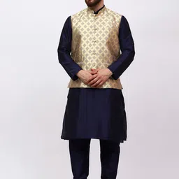 MAG Regular Kurta With Churidar & Nehru Jacket image 1