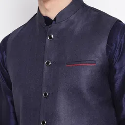MAG Regular Dupion Silk Kurta & Churidar With Waistcoat image 2