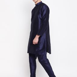 MAG Regular Dupion Silk Kurta & Churidar With Waistcoat image 3
