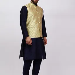 MAG Regular Kurta With Churidar & Nehru Jacket image 3