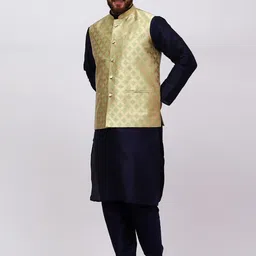 MAG Regular Kurta With Churidar & Nehru Jacket image 4