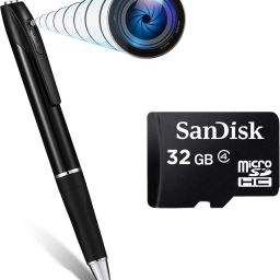 SATTOBISION Spy Pen Camera 1080p HD Video & Audio Recording Free 32GB Memory Card Mini Slim Body Portable Hidden Pen Camcorder Gadget HD Video Recorder For Home Office Meeting Spy Camera-picture-5