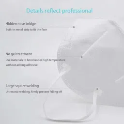 bildos N95 Reusable Face Mask Respirator N95 Mask with Advanced In-built 5 layer and Dual Melt blown layer Protection image 4
