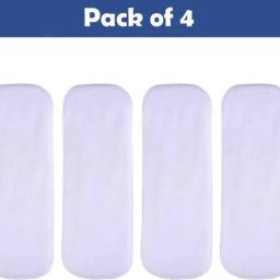 High Quality 4 layers Cotton Inserts Liners Cloth Diaper Nappy Reusable Washable for Baby Pad Diapers - S - M (4 Pieces)-3