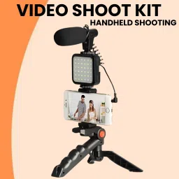 GUGGU (Video Kit) with LED Lights & Wireless Microphone Setup For Vlogging/YouTubeF118 Tripod-picture-2
