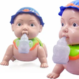 Crawling Baby toy with 3D Light and Music, Battery operated Running and Weeping Attractive Naughty toy for kids-picture-5