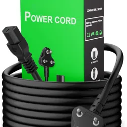 HexaGear Power Cord 1.42 A 1.8 m Metal Briaided Heavy 3 Pin AC Power Cord Cable Power Cord 1.8M Replacement Power Cable v1.1.39-image-48