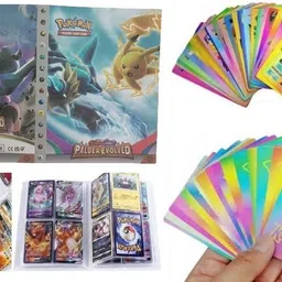 crazybuy Pokemon Album Collection Book & 10 PCS Rainbow Card Game Best Gift For Children-picture-36