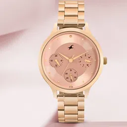 fastrack Alpha Rose Gold Dial Analog Watch- For Women NT6285WM03-picture-16